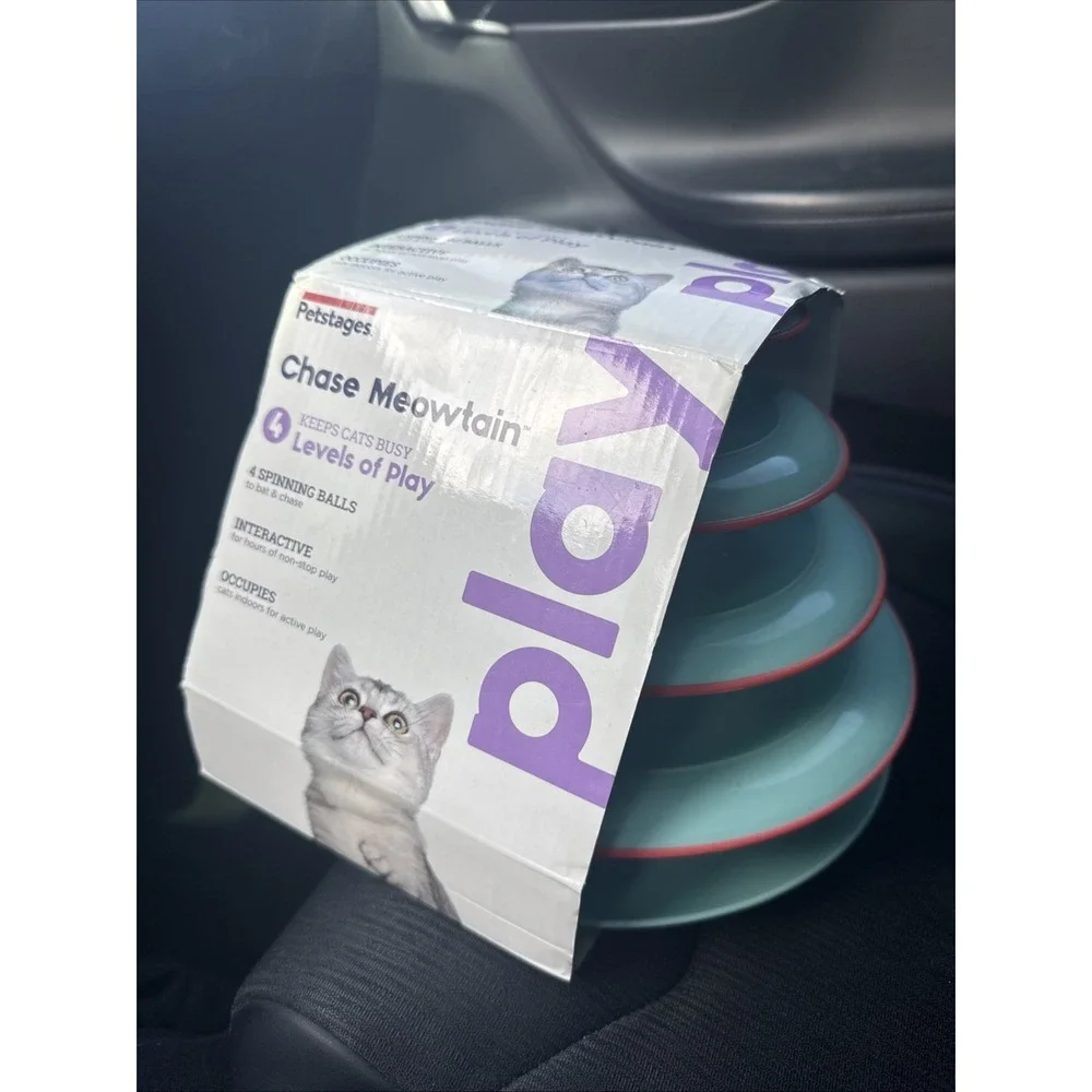 Petstages CHASE MEOWTAIN Interactive Cat Toy 4 Levels Of Play *needs Balls